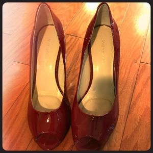 Jones New York Red Open-Toed Pumps